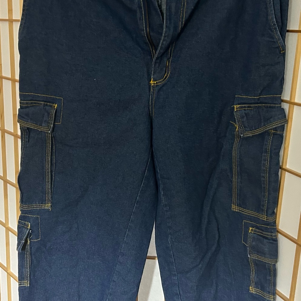 Men's Navy Cargo Jean Shorts
